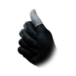 Latex Fingerlinge, weiß,  Größe 2, 100 Stück