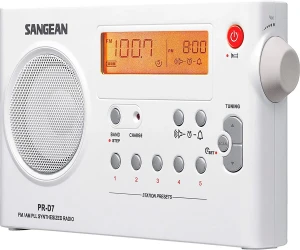 Sangean Pr-D7 Blanco / Radio Despertador Portátil