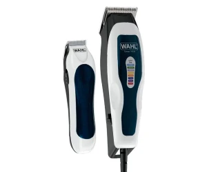 Wahl Color Pro Combo Blanco Y Azul / Kit Cortapelos + Recortadora Mini + 8 Peines