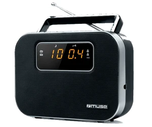 Muse M-081 R Negro / Radio Despertador Portátil