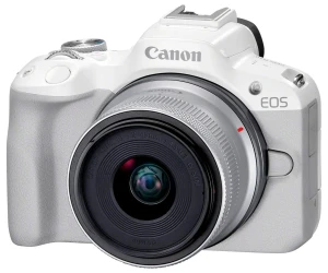 Eos R50 White + Objetivo Canon Rf-S 18-45Mm Is Stm / Cámara Mirrorless