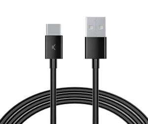 Ksix Bxcusbc04 Negro / Cable De Carga Y Datos Usb-A A Usb-C / 25W / 3M