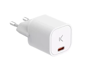Ksix Gan Usb-C Blanco / Cargador De Pared Mini 30W