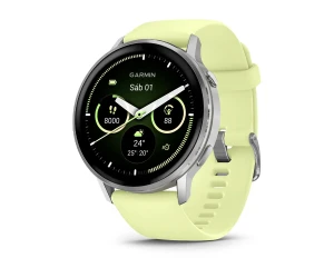 Garmin Venu® 4 Plateado Con Correa De Silicona Amarilla / Smartwatch 45Mm