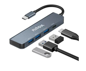 Nilox Hub 4 Puertos 3Xusb 3.0 + 1Xusbc