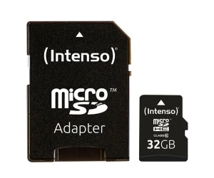 Intenso Microsd 32Gb Negro/ Tarjeta De Memoria Microsd, Categoría 10 C/Adpatador, 20/12Mb/S