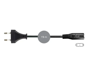 Fonestar Sr-448 Negro / Cable Alimentación Ca Europlug Tipo 8 (Iec C7)