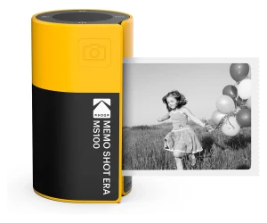 Kodak Memo Shot Era Ms100 Amarillo / Cámara Instantánea Y Impresora De Etiquetas 2 En 1