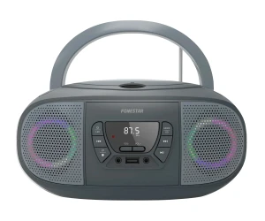 Fonestar Boom-Go-G Gris / Radio Cd Con Efectos Luminosos