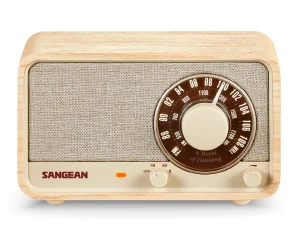 Sangean Wr-8 Fresno Blanco / Radio Analógica De Madera Con Am / Fm / Bluetooth