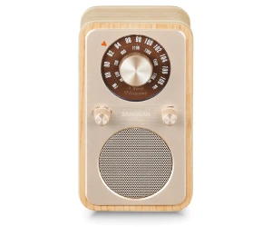 Sangean Wr-9 Fresno Blanco / Radio Analógica De Madera Con Am / Fm / Bluetooth