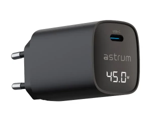 Astrum Watz45L Negro / Adaptador De Corriente Con Pantalla Led Integrada / 45W / Usb-C