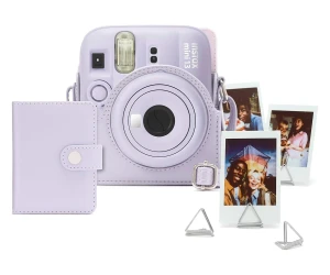 Fujifilm Instax Mini 13 Accesorios Kit Dreamy Purple /  Funda Original + Mini Álbum + Clips Para Sujetar Fotos