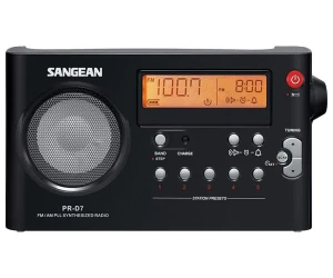 Sangean Pr-D7 Negro / Radio Despertador Portátil
