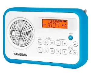 Sangean Prd18 B-A Azul, Blanco / Radio Despertador Portátil