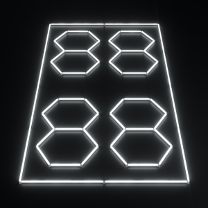 oświetlenie Hexagon LED 8 + Rama 4,86 - 2,46 m