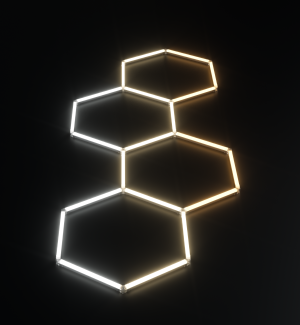 System oświetleniowy 3CCT Hexagon LED 4 | 3,10 - 1,28m