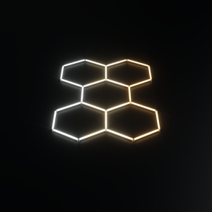 System oświetleniowy 3CCT Hexagon LED 5 | 2.40m - 1.70m