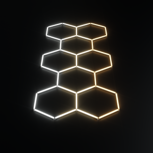 System oświetleniowy 3CCT Hexagon LED 8 | 3,75m – 1,70m