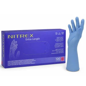 Nitrile Extra Long Cuff Gloves - Ideal For Both Healthcare And Laboratory Environments | Latex Free Gloves | Medical | Hospital | Tiacare