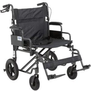 Alerta Bariatric Transit Wheelchair | Heavy-Duty Wheelchair for Comfort & Safe Patient Transport | Extra Wide & Durable | Tiacare