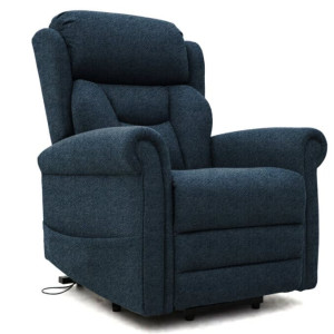 Nevis Four Motor Riser Recliner Chair Denim | Premium Lift Chair with Tilt-in-Space Function | Comfortable Electric Recliner | Tiacare