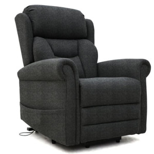 Nevis Triple Motor Riser Recliner Chair Graphite | Comfortable Reclining Chair with Tilt Function | Mobility Support for Seniors | Tiacare
