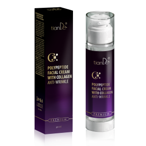 Przeciwzmarszczkowy polipeptydowy krem do twarzy z kolagenem (10111) Anti-Wrinkle Polypeptide Facial Cream with Сollagen, 50 ml