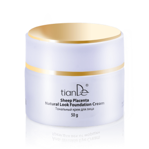 Tonujący krem do twarzy z placentą - ton jaśniejszy (10305/01) Sheep Placenta Natural Look Foundation Cream, ton 01, 50 g