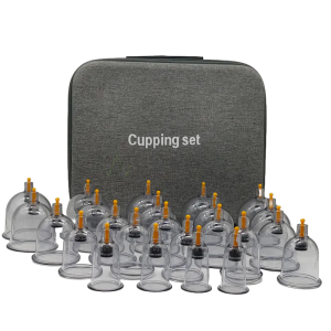 Maletín de Ventosas 24 Unidades con Pistola: Kit de Cupping, fisioterapia, rehabilitación y masoterapia