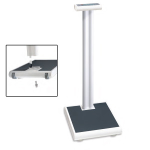 Báscula Electrónica de Columna ADE + conector a corriente: plataforma extra-ancha, plana y antideslizante, clase profesional (III)