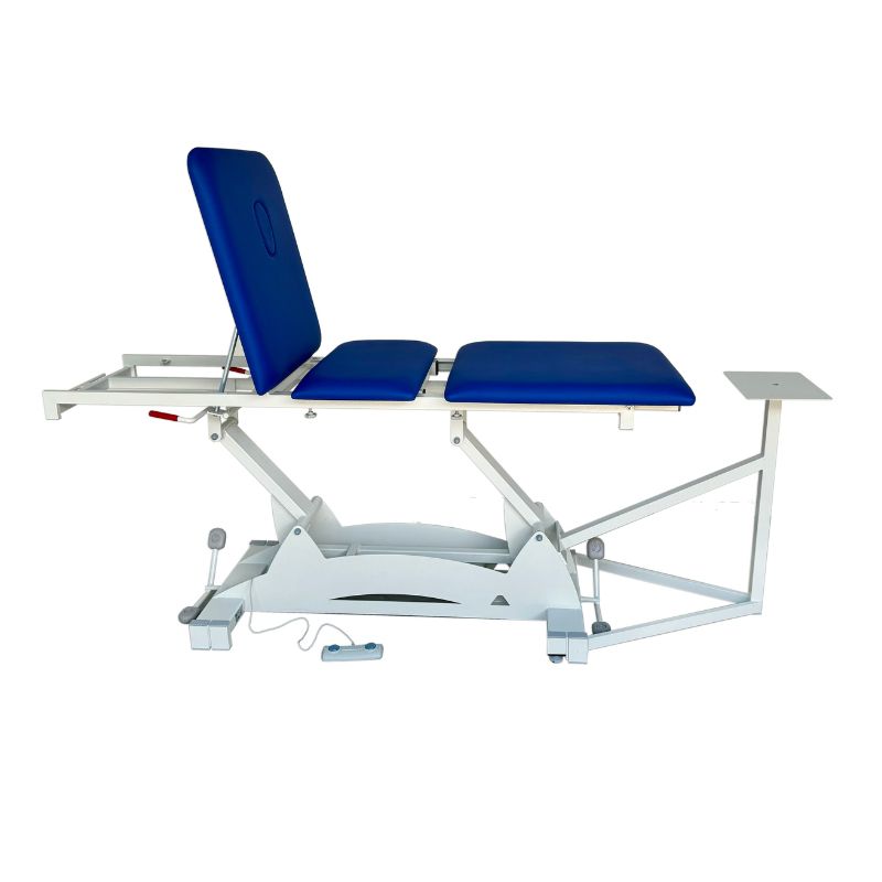 Camilla de tracciones con altura elevable Servitec: Para tratamiento de pacientes mediante tracción cervical y lumbar