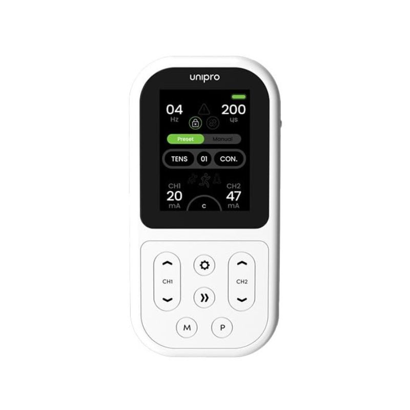 Electroestimulador Unipro: TENS, EMS, Interferenciales y Microcorrientes. Electroterapia para Alivio del Dolor y Rehabilitación Muscular