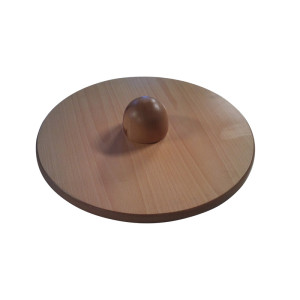 Plato de boheler para ejercicios de circunducción de tobillo, en madera barnizada