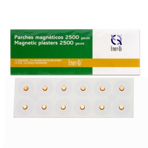 Imán EnerQi Chapado en Oro 2500 gauss: Diámetro 5mm (12 unidades)