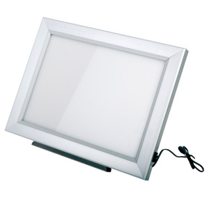 Negatoscopio AF400LED extraplano con marco de aluminio: Tamaño Din A-4
