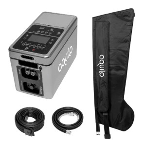 Sistema Aquilo Sports CCT1500 con botas de crioterapia y compresión neumática para recuperación muscular