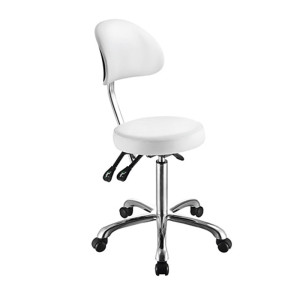 Taburete de belleza con respaldo Comfort (colores disponibles)