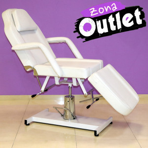 Sillón camilla de estética Ment: Hidráulico con estructura metálica de tres cuerpos, multifuncional y regulable en altura con reposabrazos extraíbles