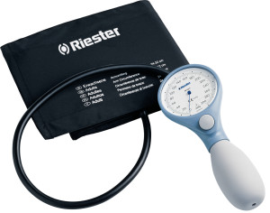 Tensiómetro aneroides Riester Ri-San color azul con brazalete velcro sin látex