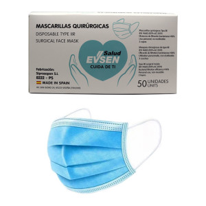 Mascarillas Quirúrgicas alto riesgo tres capas Tipo IIR (certificación sanitaria). Caja 50 unidades
