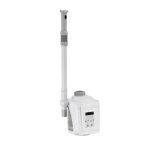 Vaporizador facial con ozono Cromo: con cabezal giratorio con receptáculo esenciero y brazo rotativo (capacidad de 1,3 litros)