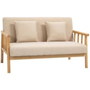 Tildasstore 2-sits soffa tygöverdrag 123x69x74 cm beige