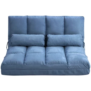 Tildasstore Bäddsoffa fällbart ryggstöd 102x73x60 cm blå