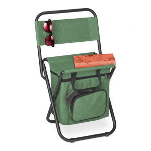 Tildasstore Campingpall med ryggstöd/förvaring grön
