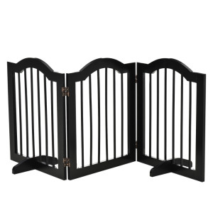 Tildasstore Hundgrind MDF svart 154,5x29,5x61 cm