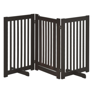 Tildasstore Fristående hundgrind 155x1.5x76 cm mörkbrun