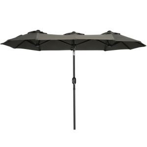 Tildasstore Parasoll Polyester/stål grå 285x147 cm