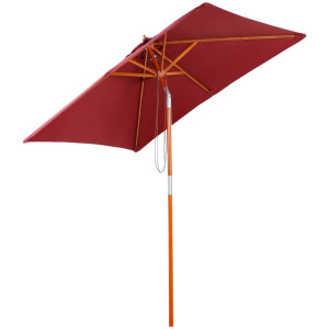Tildasstore Parasoll Lyx 3-nivå justerbart röd 200x150x230 cm