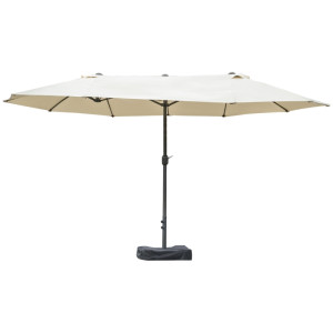 Tildasstore Parasoll stativ handvev Kräm 460x270x240 cm
